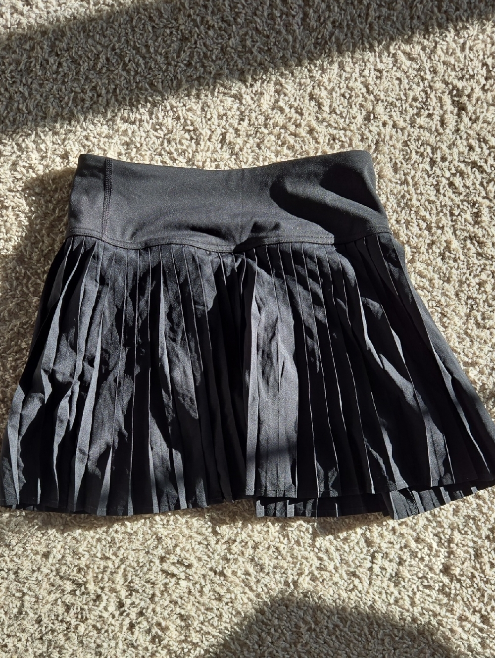 Fabletics Black Pleated Mini Skort Xs